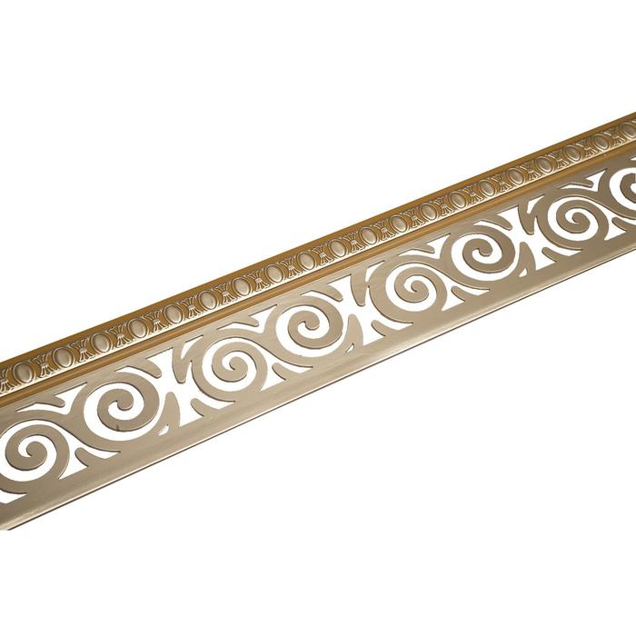 Декоративная планка «Завиток», длина 350 см, ширина 7 см, цвет золото - фото 5437265