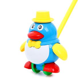 Каталка на палочке "Пингвин", цвета МИКС в Донецке