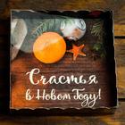 Коробочка для печенья "Счастья в новом году!", 15 х 15 х 3 см 7068175