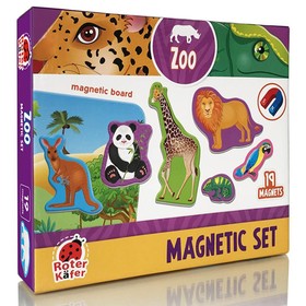 Магнитный набор с доской «Зоопарк», 19 магнитов