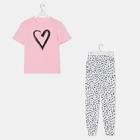 Пижама женская KAFTAN "Heart" р. 48-50 - фото 800125179