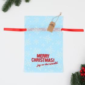 Мешок подарочный "Рождественский снегопад", 20x30 см (25 шт)