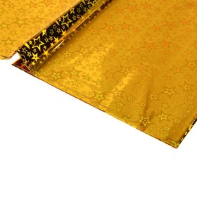 Скатерть «Голография» звёзды, 137×183 см, цвет золото
