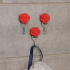 Набор крючков на липучке «Цветочек», 3 шт, цвет МИКС - фото 800139696