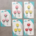 Набор крючков на липучке «Цветочек», 3 шт, цвет МИКС - фото 800139699