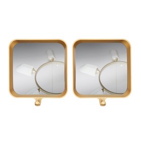 Набор настенных зеркал «Эстетика», зеркальная поверхность 17,5 × 17,5 см, цвет золотистый