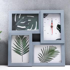 Photo frame with clock 