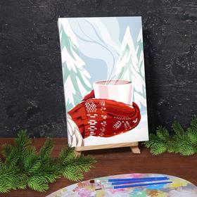 Картина по номерам на холсте с подрамником «Горячий чай» 20х30 см