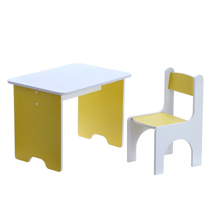 Комплект детской мебели «Бело-лимонный» - фото 1712077