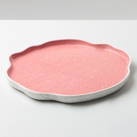 Тарелка неровный край "Розовая", 27 см