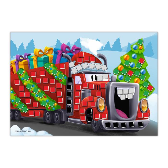 Набор для творчества. Мягкая мозаика А5 «Новогодний грузовичок» - фото 1415527