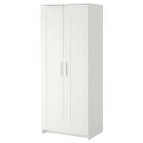 Шкаф платяной БРИМНЭС 2-дверный, 78x190 см, цвет белый