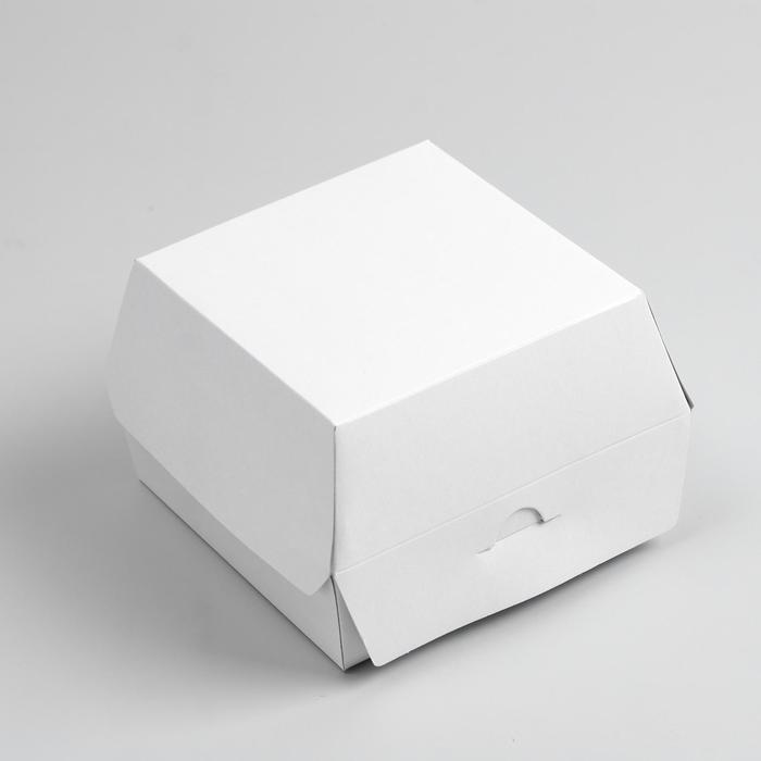 Коробка для бургера, 13 х 13 х 9 см - фото 3565707