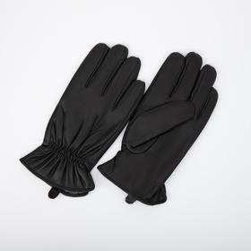 Перчатки мужские, размер 10, подклад флис, цвет чёрный
