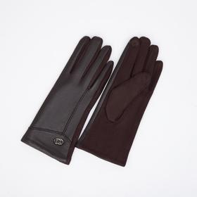 Women's gloves, dimensionless, without insulation, brown color