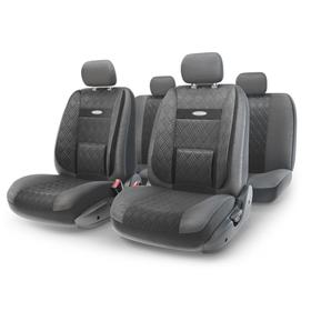 Авточехлы универсальные COMFORT COM-1105GP черный, 11 предметов 7413860