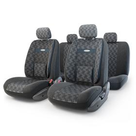 Авточехлы универсальные COMFORT COM-1105 "Diamond" черный, 11 предметов 7413872