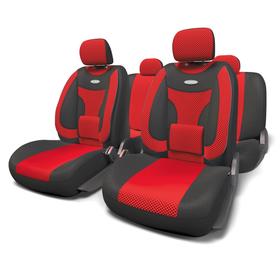 Авточехлы универсальные EXTRA COMFORT ECO-1105  чёрный/красный, 11 предметов 7413887