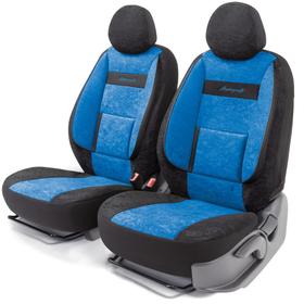 Получехлы на передние сиденья COMFORT COMBO, материал велюр CMB-0405, черный/синий, 4 предм   741403 7414035