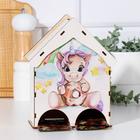 Чайный домик на два ряда "Единорог с пончиком" 15,5×9,6×20 см - фото 800729396