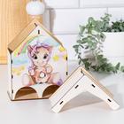 Чайный домик на два ряда "Единорог с пончиком" 15,5×9,6×20 см - фото 800729400