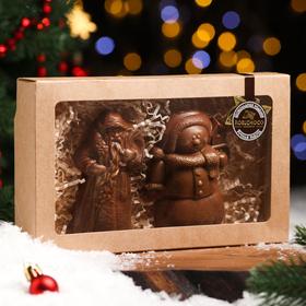 Шоколад фигурный 2 в 1 «Снеговик + Дед Мороз», 150 г