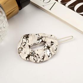 Зажим для волос "Либерти" геометрия, серебро