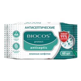 Влажные салфетки BioCos Антисептические, 60 шт.