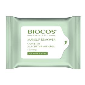 Влажные салфетки для снятия макияжа BioCos для жирной кожи, 15 шт.