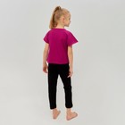 Футболка для девочки MINAKU, цвет лиловый, рост 128 см - фото 800162771