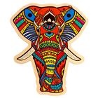 Фигурный пазл в рамке «Индийский слон» - фото 1082555