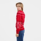 Свитер новогодний вязанный KAFTAN "Santa", цвет красный, размер 46 - фото 46290