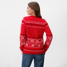 Свитер новогодний вязанный KAFTAN "Santa", цвет красный, размер 42 - фото 46297