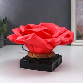 Настольная лампа "Роза" E27 10Вт коралловый 25х25х15 см
