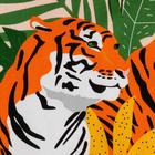Полотенце "Доляна" Family of tigers 35х60 см,100% хлопок 160 г/м2 - фото 800168713