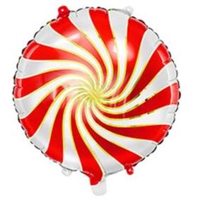 Шар фольгированный 18" «Леденец», круг, цвет красный