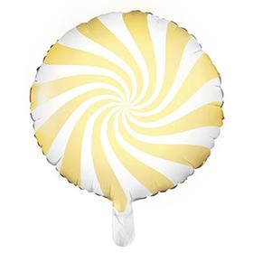 Шар фольгированный 18" «Леденец», круг, цвет жёлтый