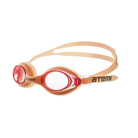 Очки для плавания Atemi N7103, силикон, цвет бежевый/розовый