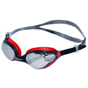 Очки для плавания Atemi N9301M, силикон, цвет чёрный/красный