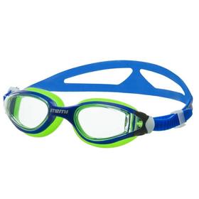 Очки для плавания Atemi B601, детские, силикон, цвет синий/салатовый