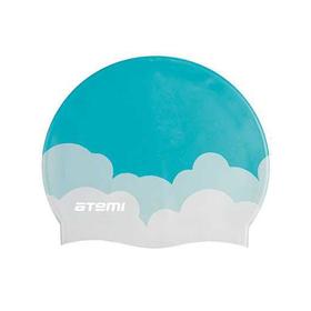 Шапочка для плавания Atemi PSC413, силикон, цвет голубой
