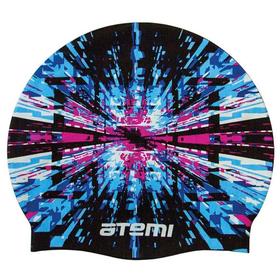 Шапочка для плавания Atemi PSC423, силикон, цвет чёрный