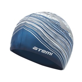 Шапочка для плавания Atemi PSC424, силикон, цвет синий