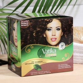 Хна для волос Vatika Henna, Hair Colours Natura, Dark Brown, тёмно-коричневая, 20 шт. по 10 г