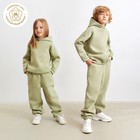 Брюки детские MINAKU: Basic Line KIDS цвет оливковый, рост 134 7011805 - фото 6243048