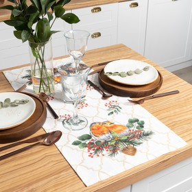 Дорожка на стол Этель Winter robin 30х70 +/- 5 см, 100% хл, саржа 190 гр/м2