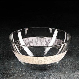 Салатник «Геометрия», d=15,8 см, с гравировкой и напылением, цвет золото