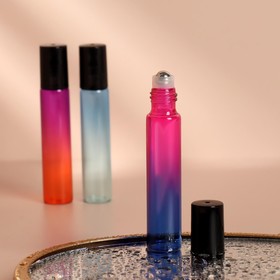 Флакон для парфюма «Градиент», с металлическим роликом, 10 мл, цвет МИКС