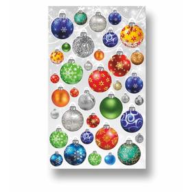 Набор автомобильных наклеек "Елочные шары", цветные, лист, 19 х 24 см
