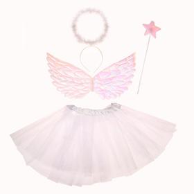 Карнавальный набор «Ангел» 4 предмета: ободок, жезл, крылья, юбка